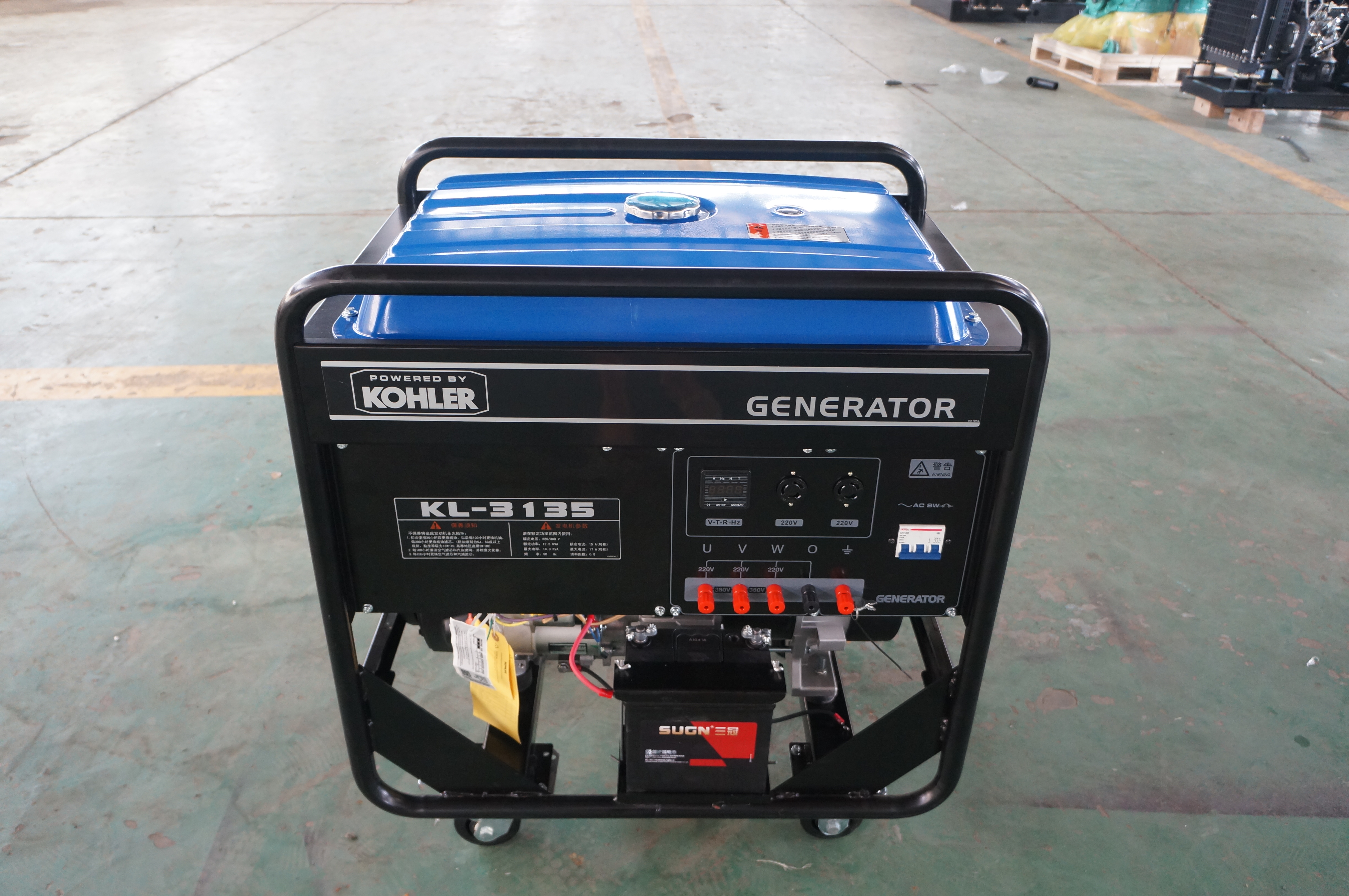 2020年11月4日，美國科勒汽油機(jī)15KW 2臺交付某公司使用