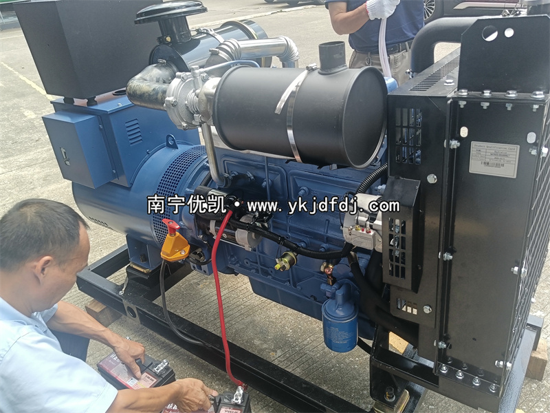 2024年9月18日，50kw濰坊雷納柴油發(fā)電機(jī)組試機(jī)發(fā)貨百色